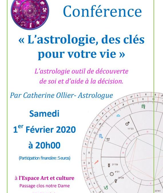 Conférence “L’Astrologie, des clés pour votre vie” – 1er Février 2020